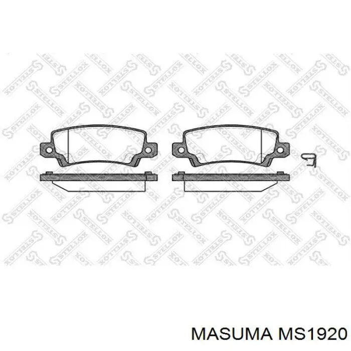 Колодки дисковые  Masuma MS1920 цена, от 15.00 USD