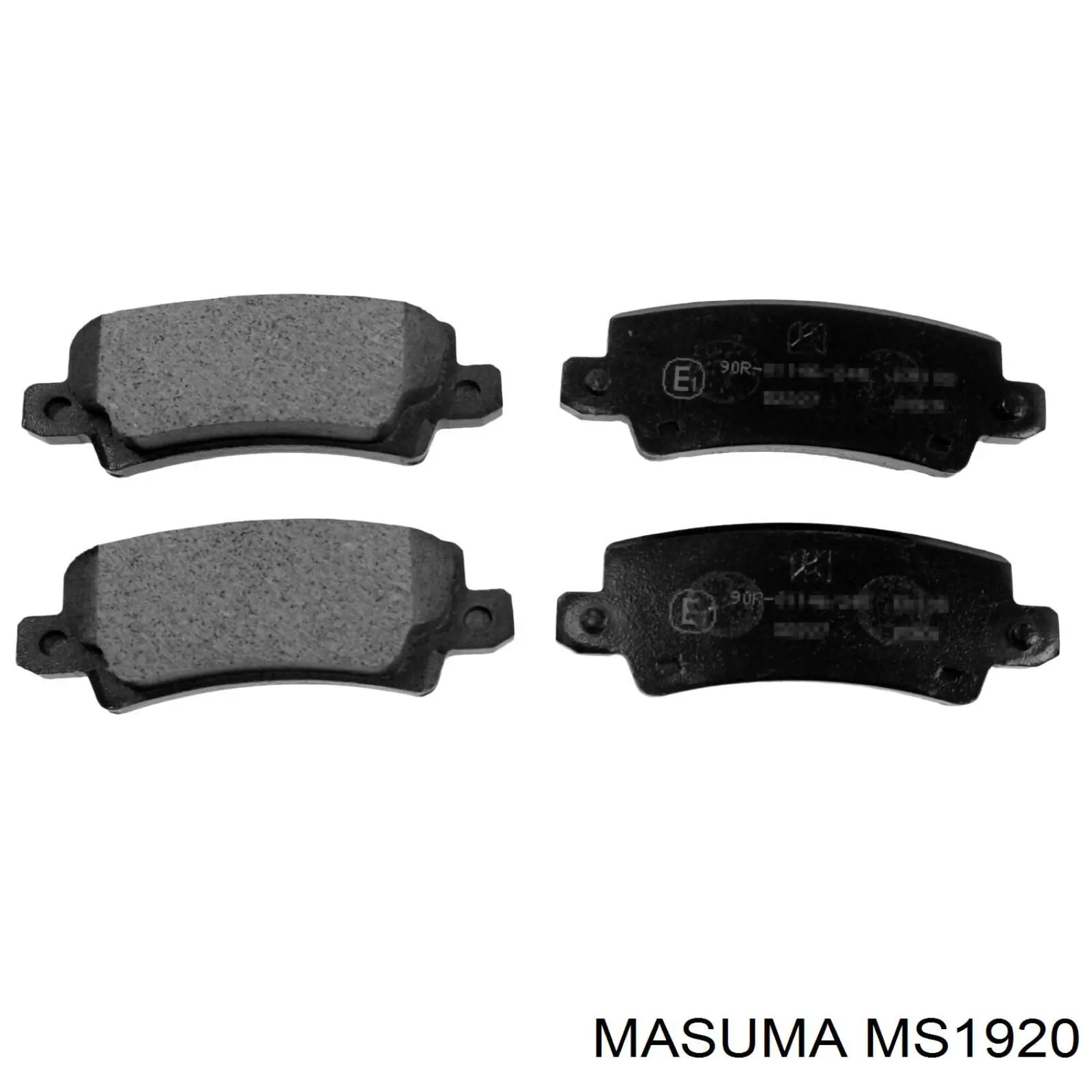 Колодки тормозные задние дисковые MASUMA MS1920