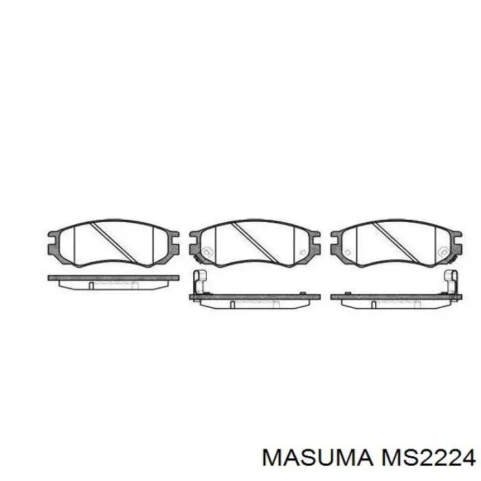 Колодки тормозные задние дисковые Masuma MS2224