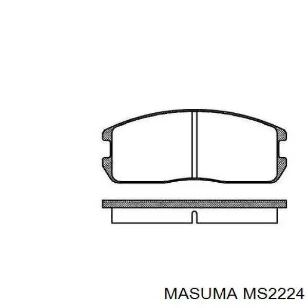 MS2224 Masuma Колодки тормозные дисковые комплект