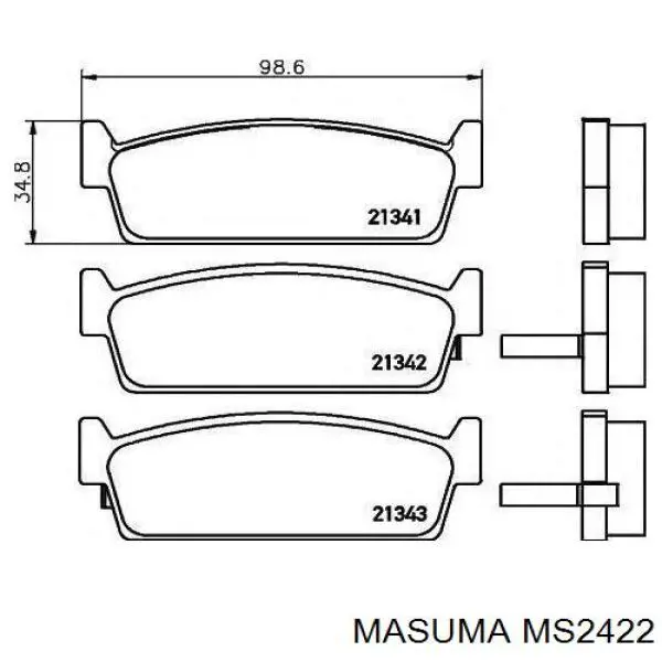 Задние тормозные колодки MS2200 Masuma