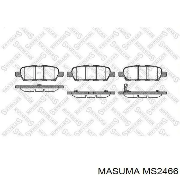 Колодки гальмові задні, дискові MS2466 Masuma