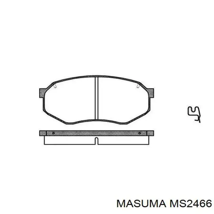 Купить MS2466 Masuma Колодки тормозные задние, дисковые