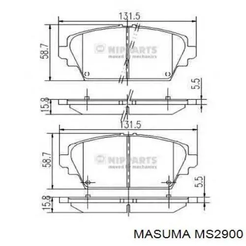 Тормозные колодки Masuma MS2900