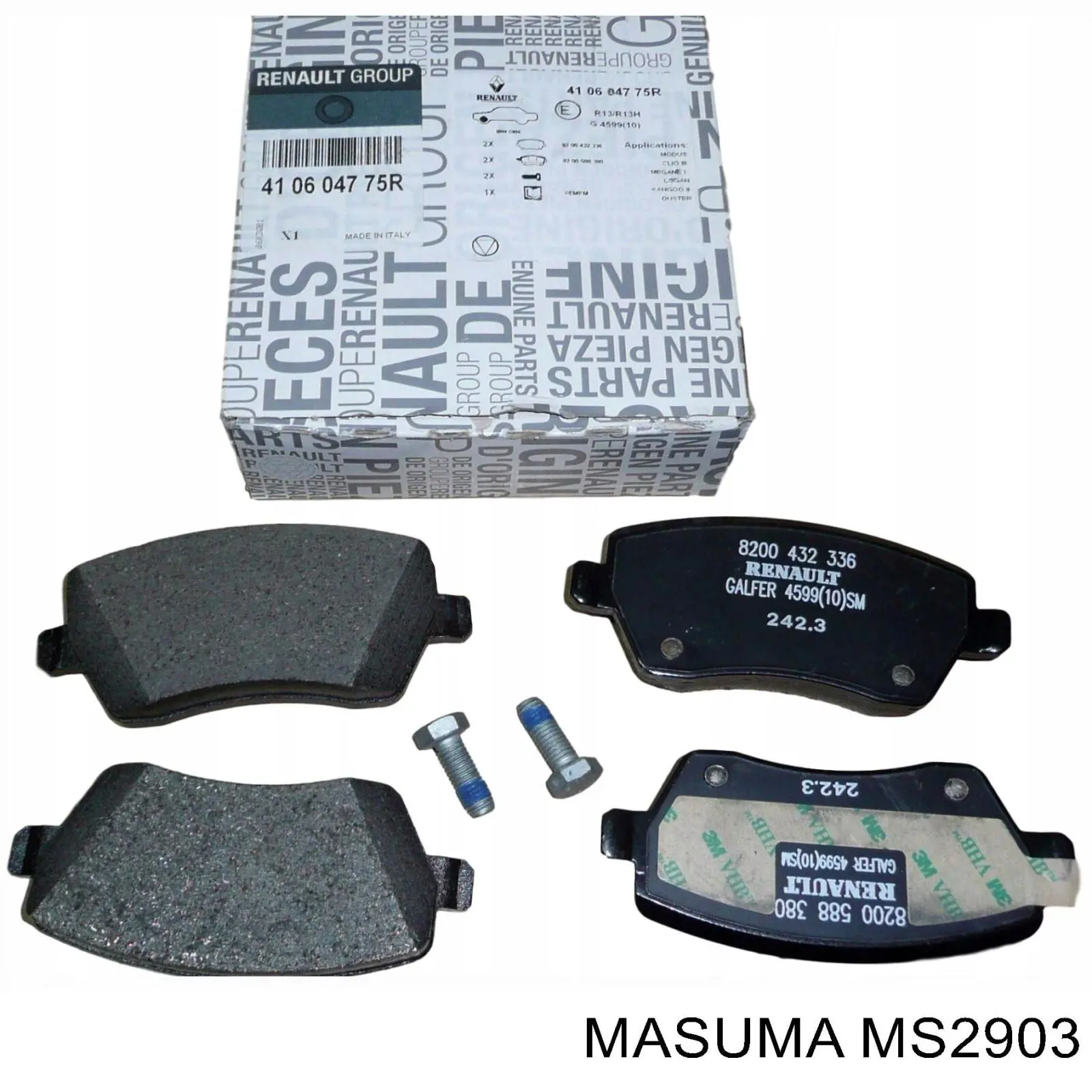 Передние тормозные колодки MS2903 Masuma