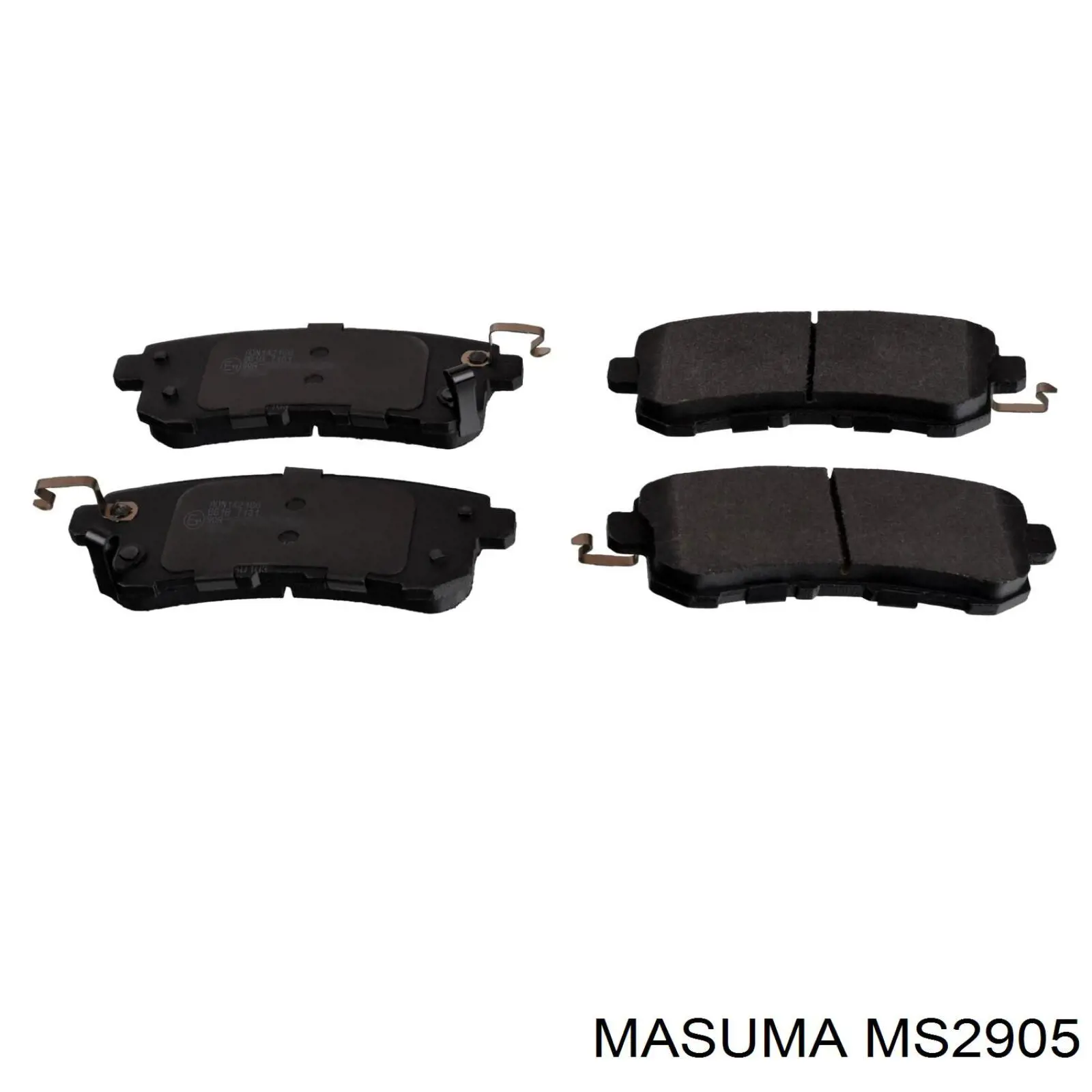 Колодки тормозные задние дисковые Masuma MS2905