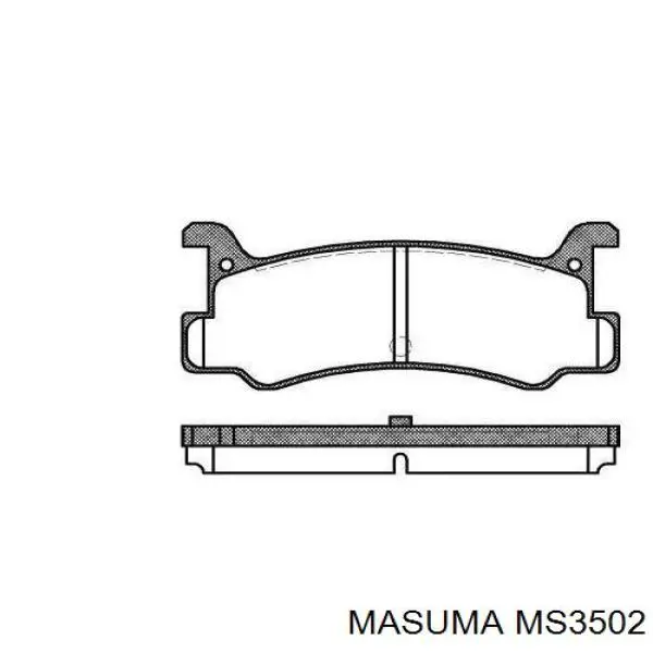 Колодки тормозные задние дисковые Masuma MS3502