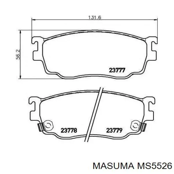 Передние тормозные колодки MS5526 Masuma