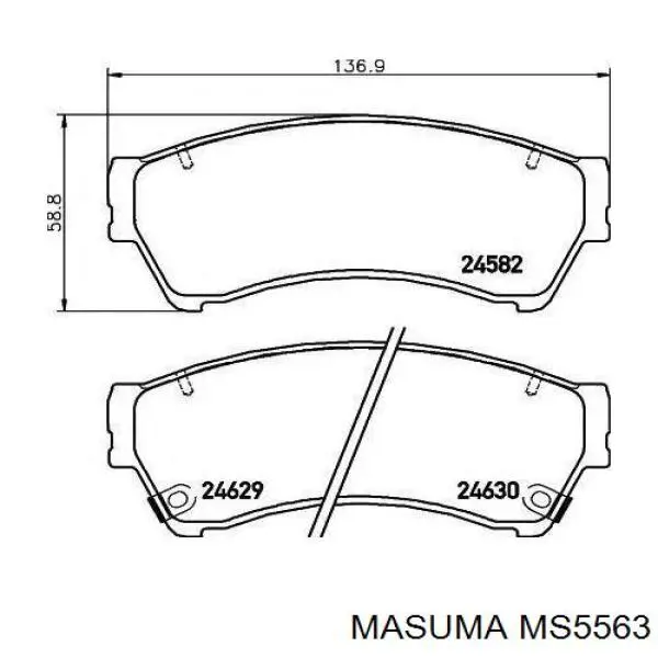 MS5563 Masuma Колодки передние