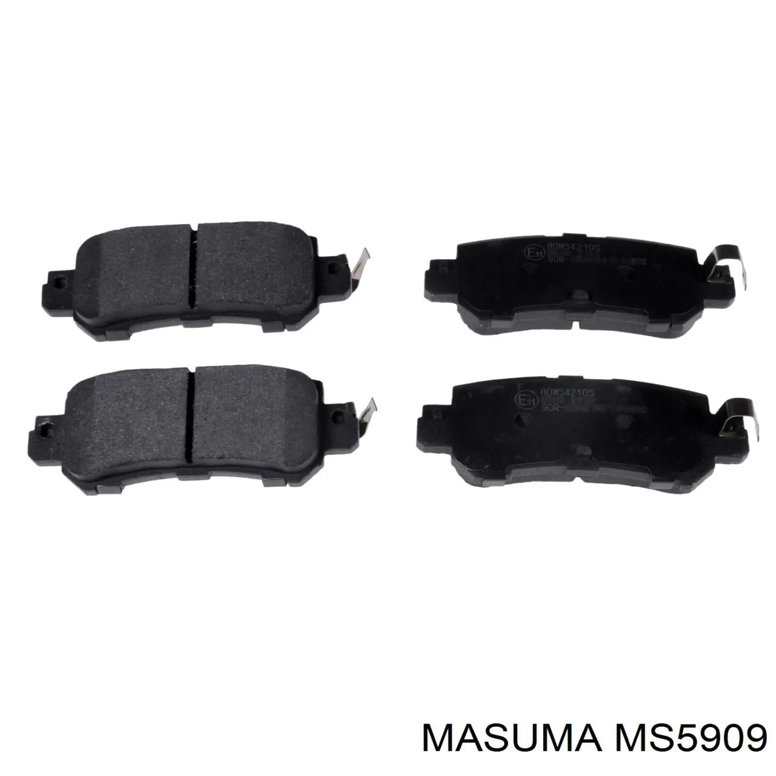 Pastillas de freno traseras MS5909 Masuma