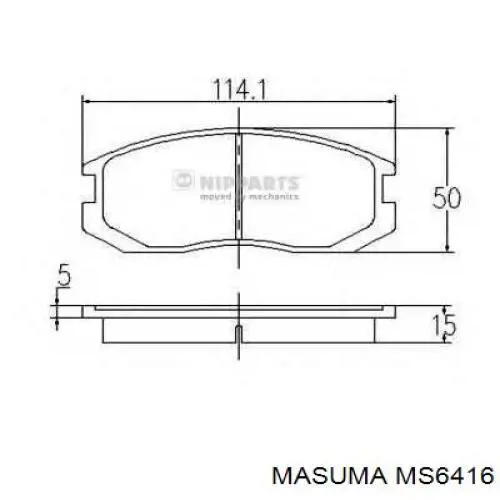 Колодки Masuma MS6416 цена, от 13.53 USD