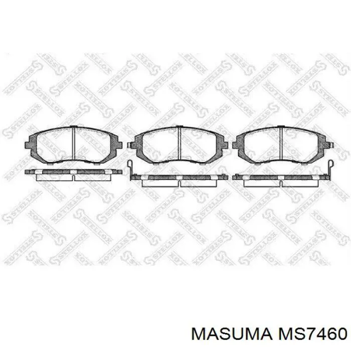 Передние тормозные колодки MS7460 Masuma