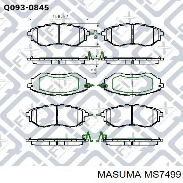 Купить MS7499 Masuma Колодки тормозные