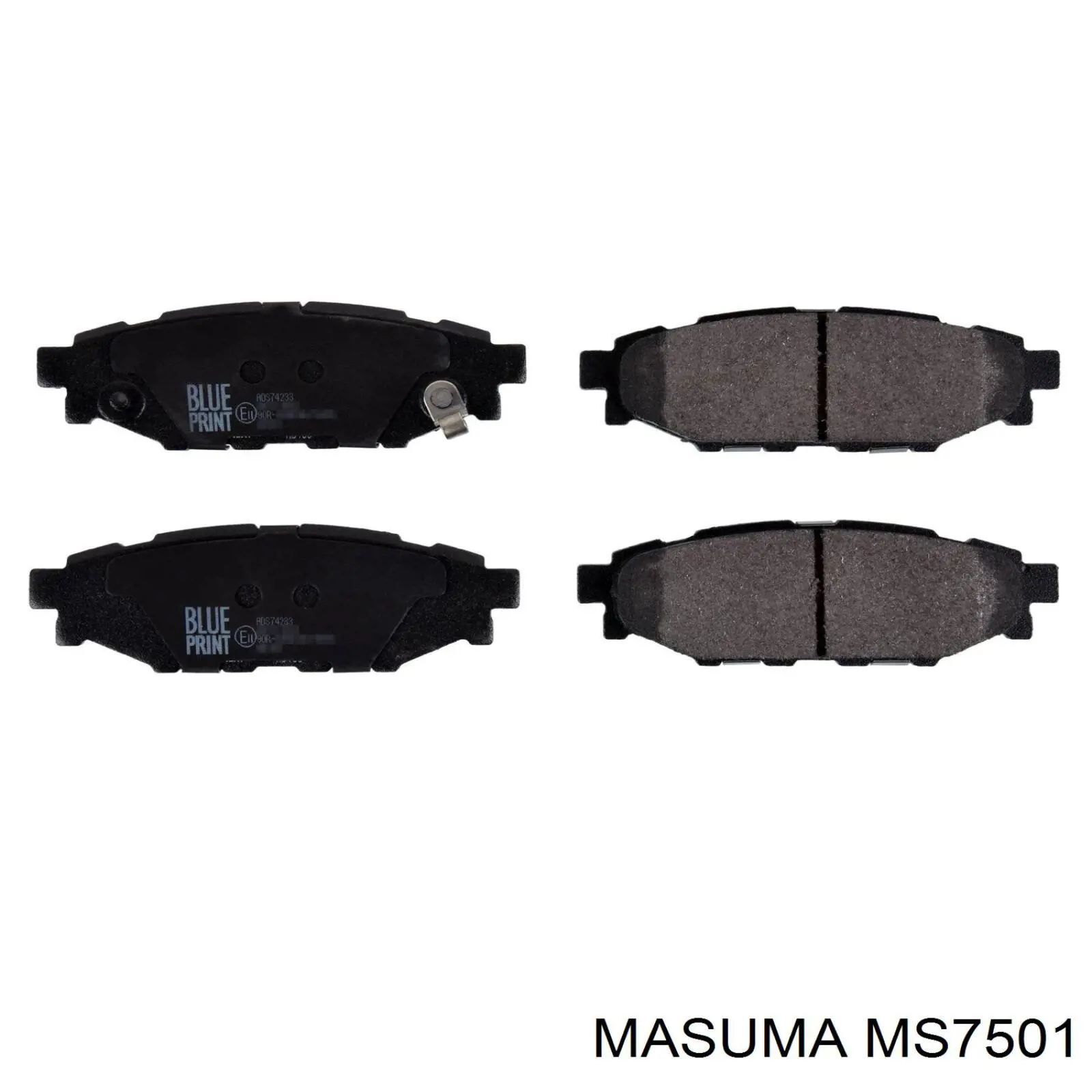 Колодки тормозные задние дисковые MASUMA MS7501