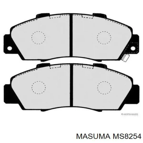 Pastillas de freno delanteras MS8254 Masuma