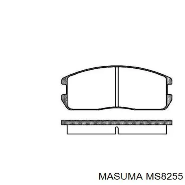 MS8255 Masuma Колодки тормозные дисковые комплект