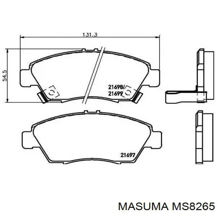 Купить MS8265 Masuma Колодки тормозные