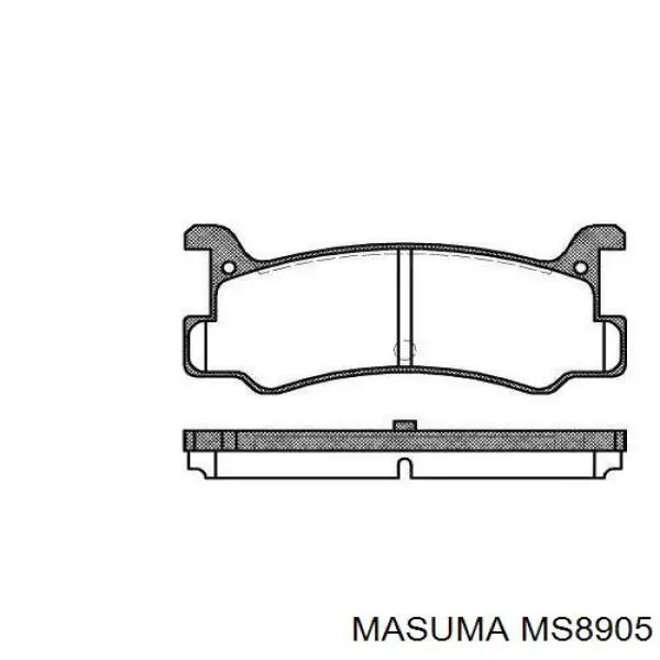 Задние тормозные колодки MS8905 Masuma