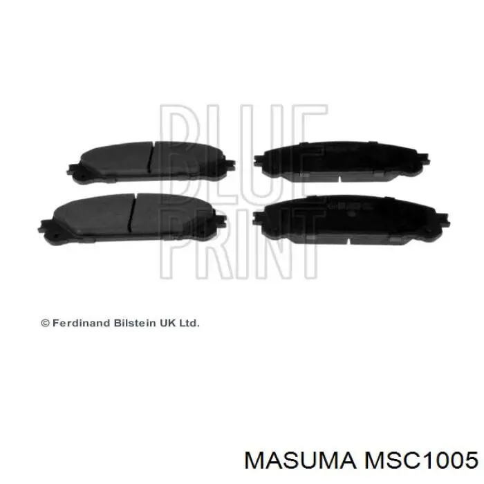MSC1005 Masuma колодки тормозные передние дисковые