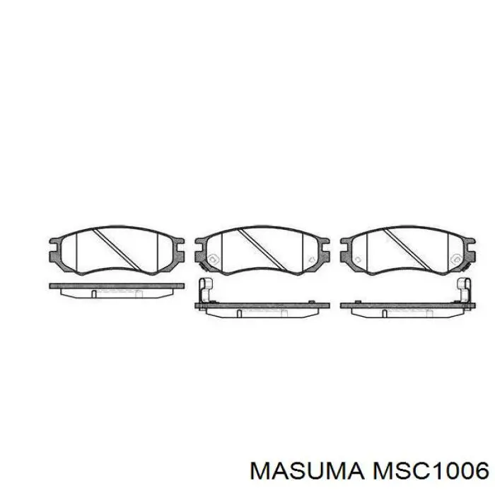 Колодки тормозные задние дисковые Masuma MSC1006