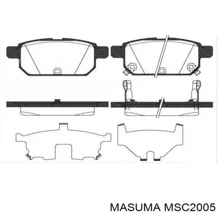 Pastillas de freno traseras MSC2005 Masuma