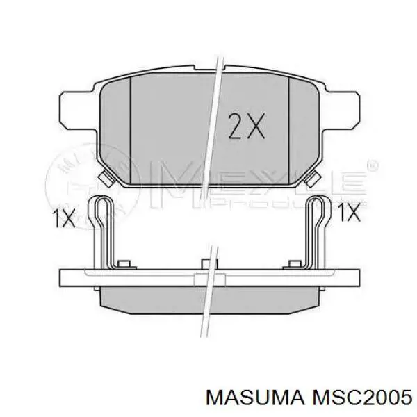 Купить MSC2005 Masuma Колодки тормозные задние, дисковые