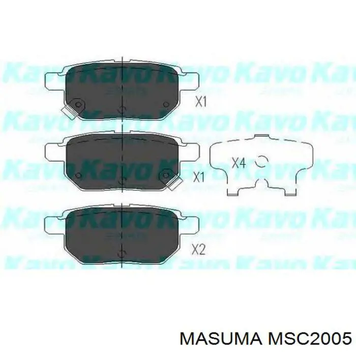 MSC2005 Masuma Колодки тормозные дисковые комплект