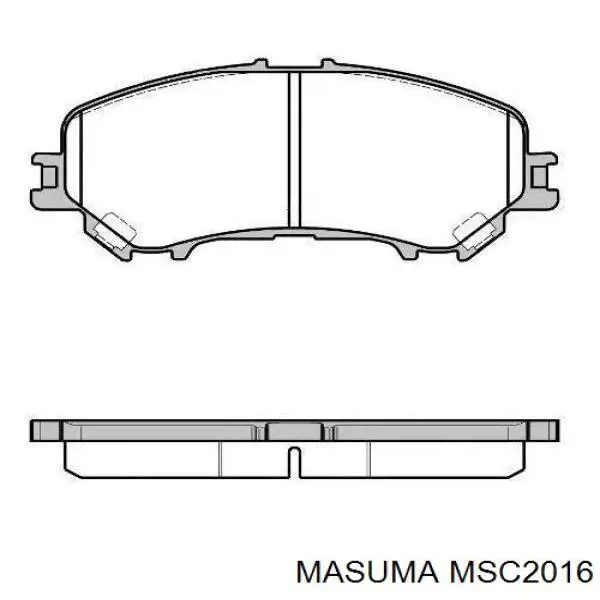 Передние тормозные колодки MSC2016 Masuma