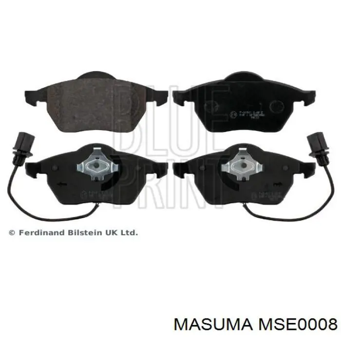 MSE0008 Masuma колодки тормозные передние дисковые