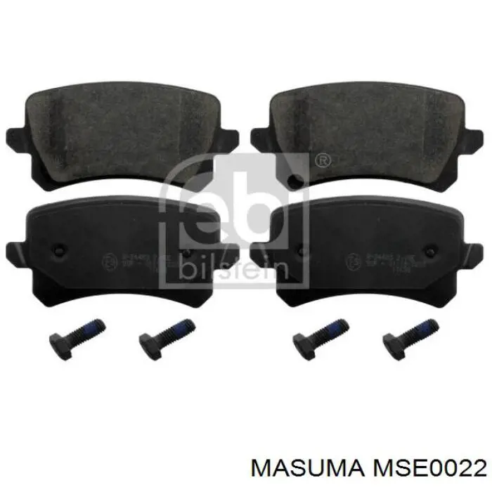 MSE0022 Masuma колодки тормозные задние дисковые