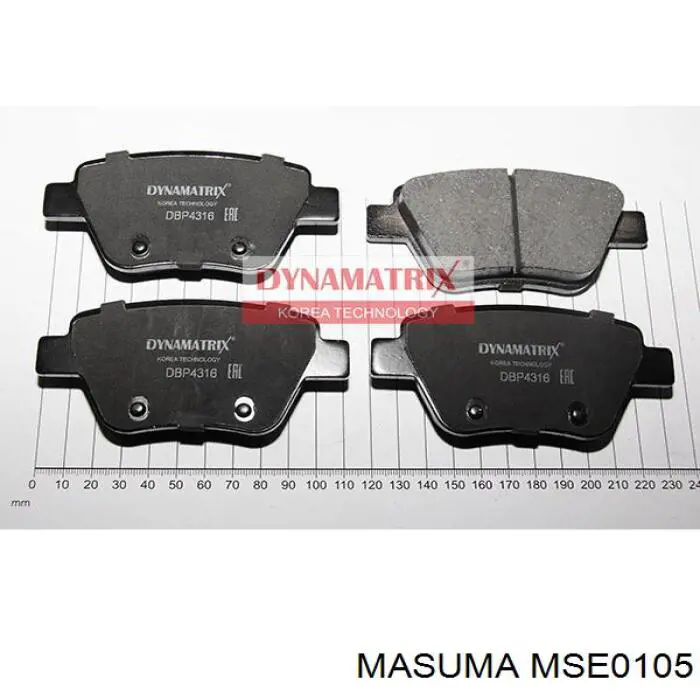 MSE0105 Masuma Колодки тормозные дисковые комплект