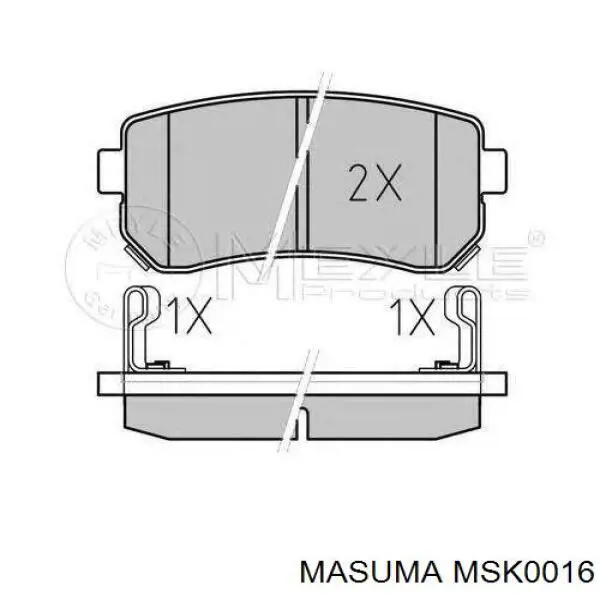 Задние тормозные колодки MSK0016 Masuma