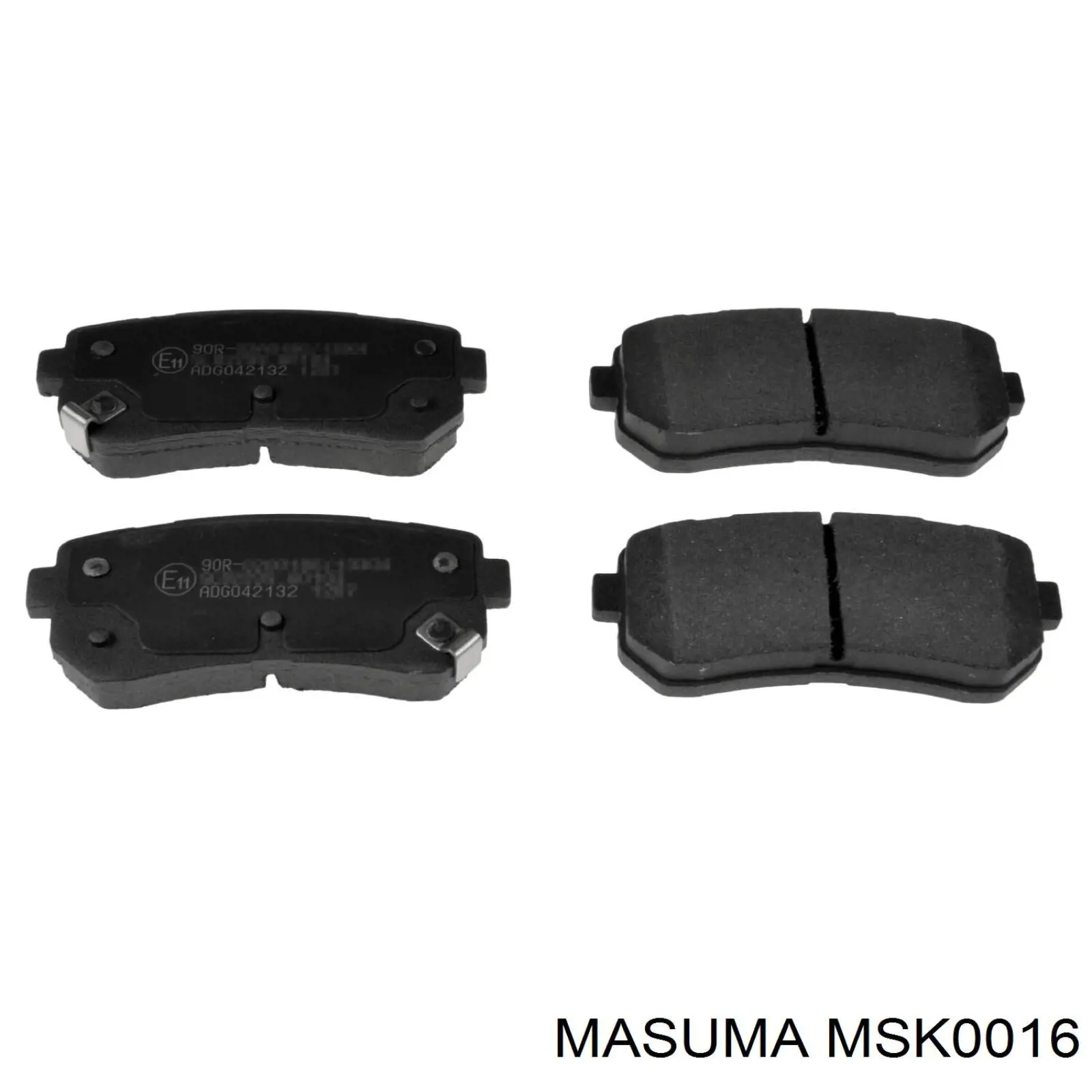 Колодки тормозные задние дисковые Masuma MSK0016