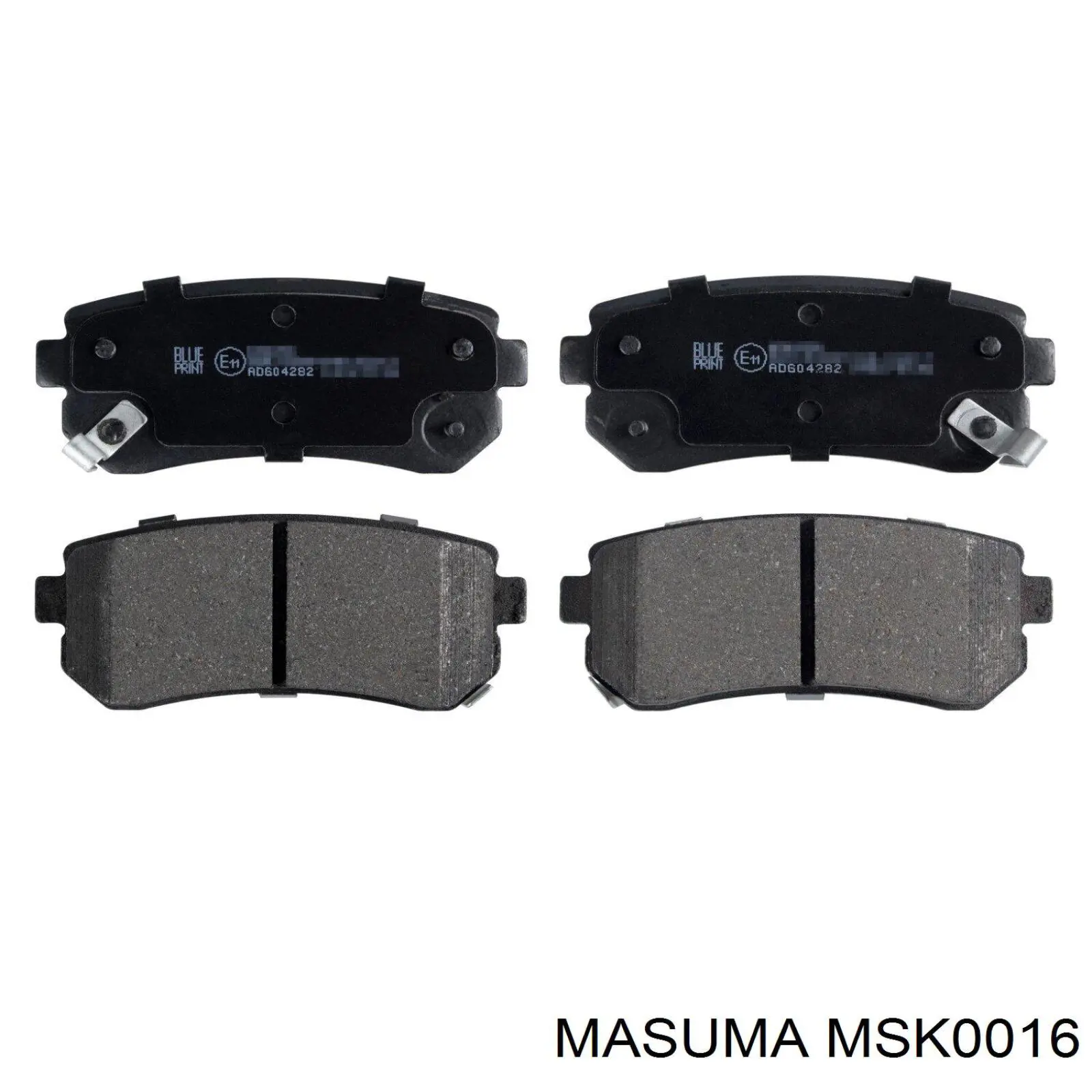 MSK0016 Masuma Колодки тормозные дисковые комплект