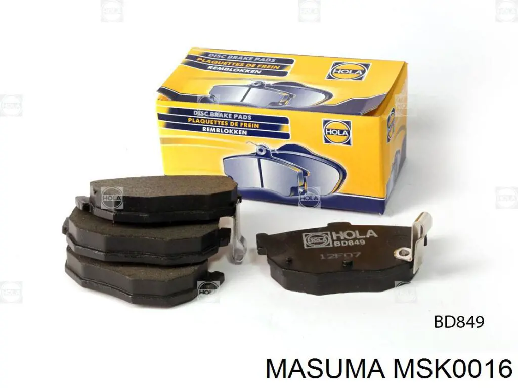 Купить MSK0016 Masuma Колодки тормозные задние, дисковые