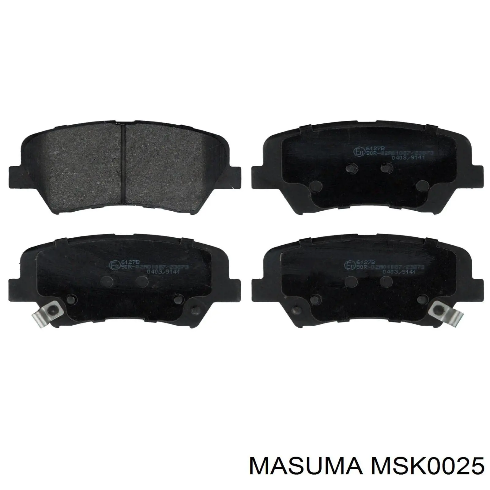 MSK0025 Masuma колодки тормозные передние дисковые