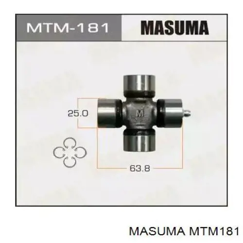 Крестовина карданного вала заднего MTM181 Masuma