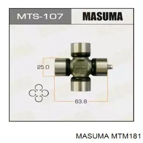 Купить MTM181 Masuma Крестовина карданного вала заднего
