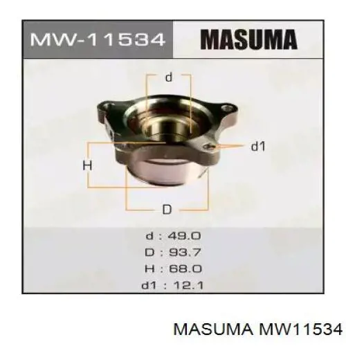 Подшипник ступицы задней Masuma MW11534