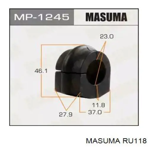 RU118 Masuma Сайлентблок задней поперечной тяги