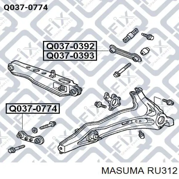 Купить RU312 Masuma Сайлентблок заднего нижнего рычага