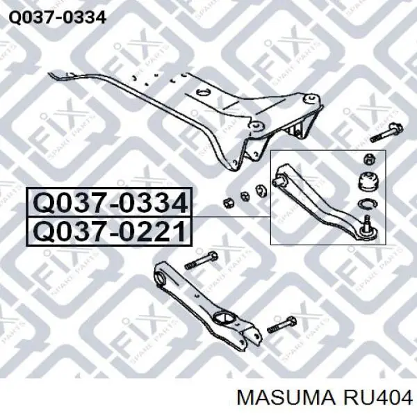 RU404 Masuma Сайлентблок задней поперечной тяги