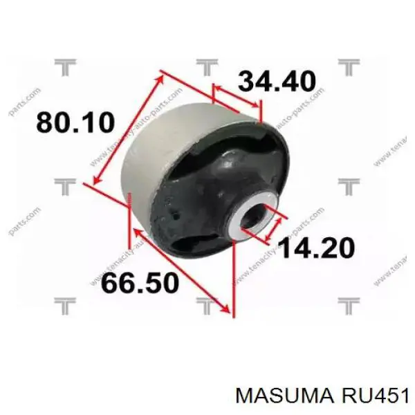 Купить RU451 Masuma Сайлентблок заднего нижнего рычага