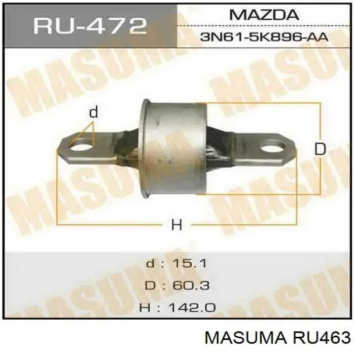Купить RU463 Masuma Сайлентблок задней балки
