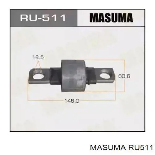 RU511 Masuma bloco silencioso dianteiro de braço oscilante traseiro longitudinal