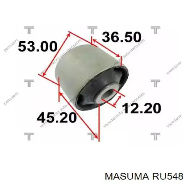 Bloque silencioso Trasero Brazo Trasero Delantero RU548 Masuma