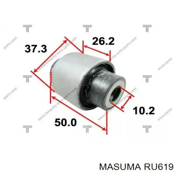 RU619 Masuma втулка крепления заднего амортизатора