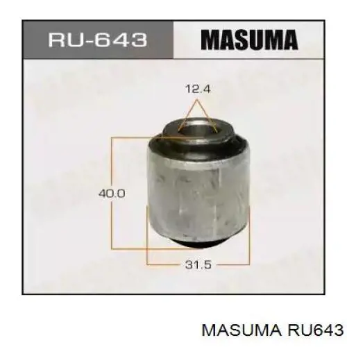 RU643 Masuma сайлентблок цапфы задней
