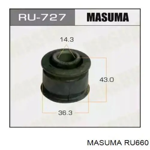 Полиуретановый сайлентблок заднего нижнего рычага Masuma RU660 цена, от 8.21 USD