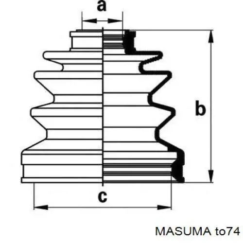ШРУС наружный передний Masuma TO74